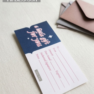 HIBLOOM – Certificate Paper Gift Card | Money Gift Holder | Gift Voucher Card | Blank Personalized Gift Card